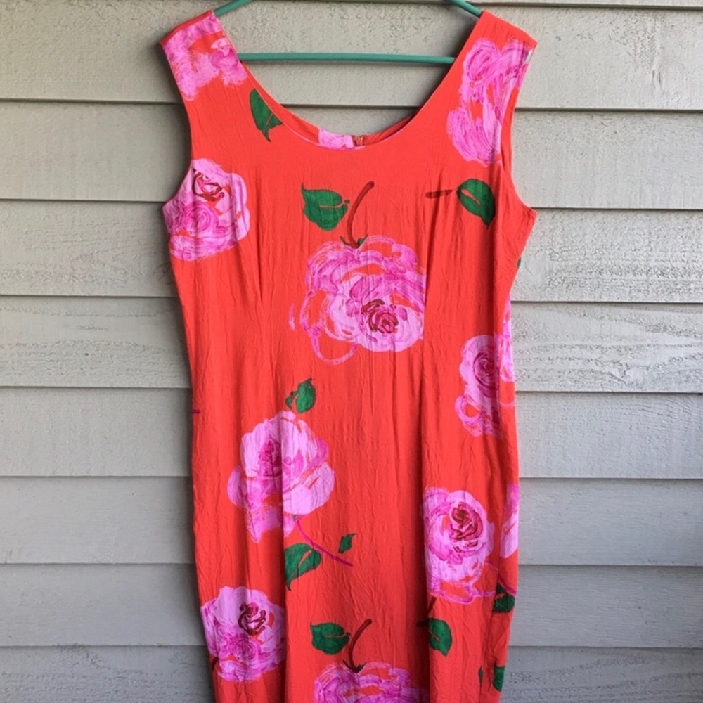 Jams World Floral Crinkle Gauze Tank Dress